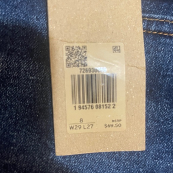 Levis Premium Womens 29x27 Ribcage Straight Ankle Jeans Blue Denim Button Fly - Picture 5 of 12